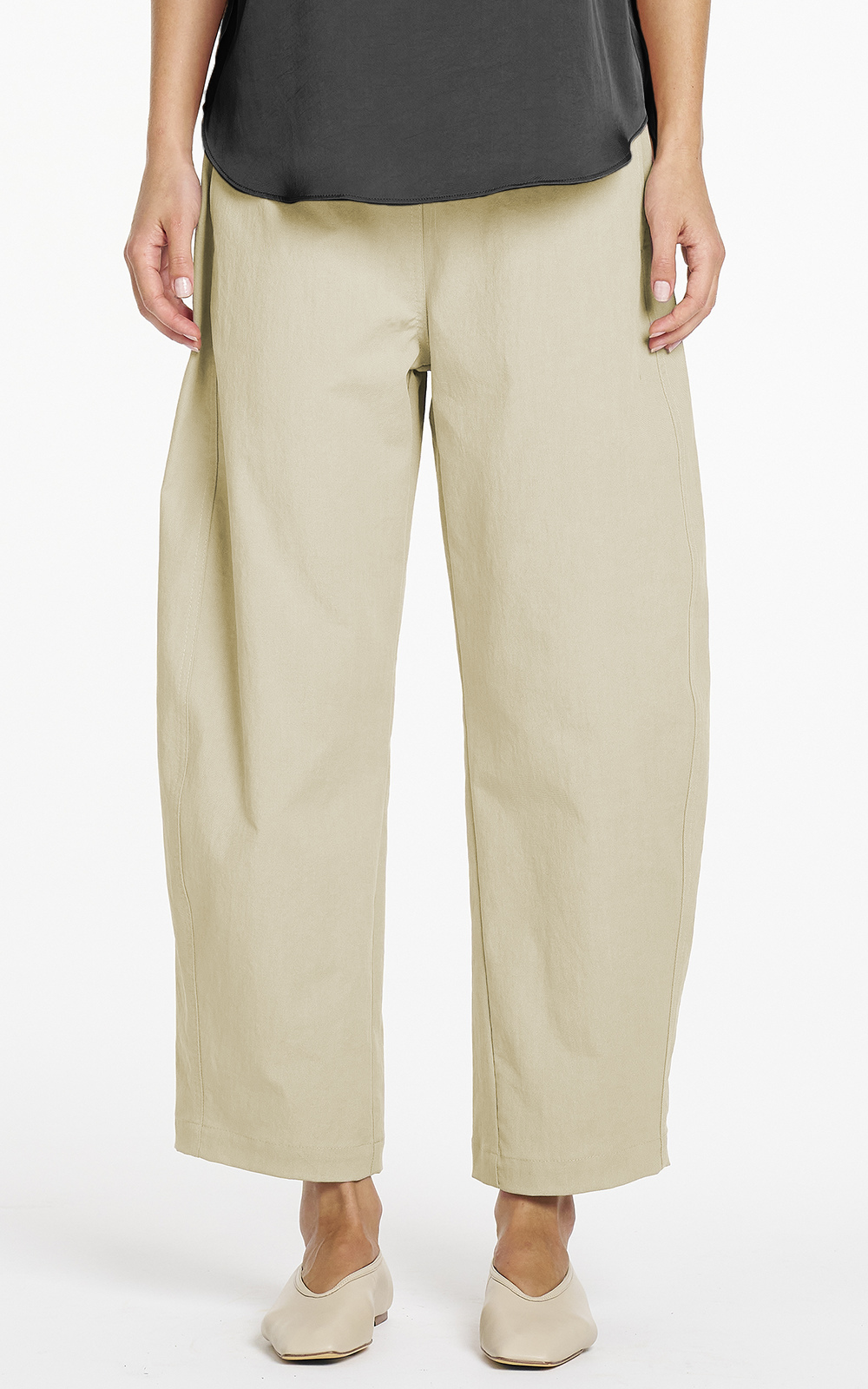 Barrel Leg Pant product photo.