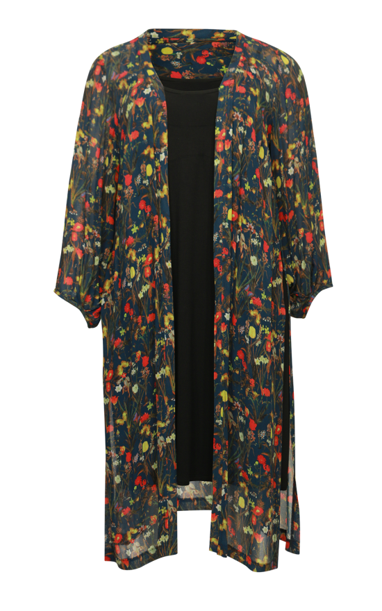 Posies Cassis Slim Kimono product photo.