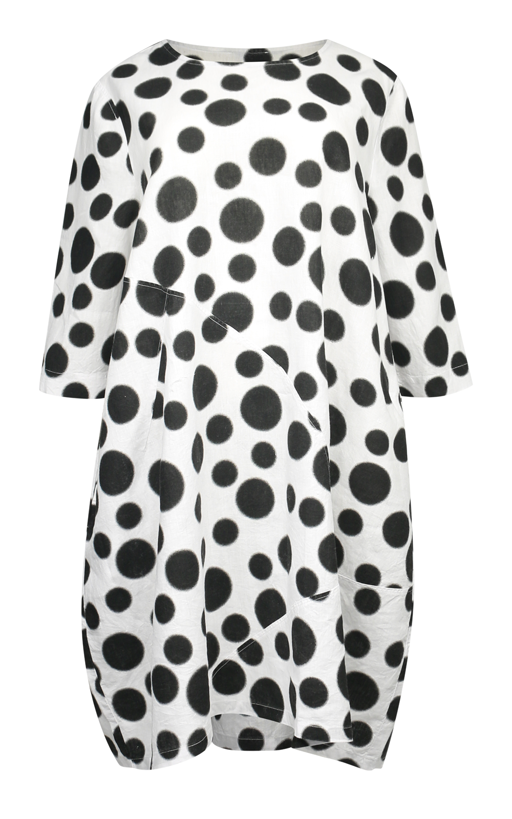 Fuzzy Dot Quarter Dress product photo.