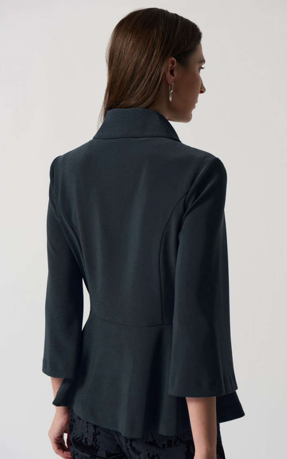 Big Button Peplum Jacket – Zebrano | Designer Clothing NZ