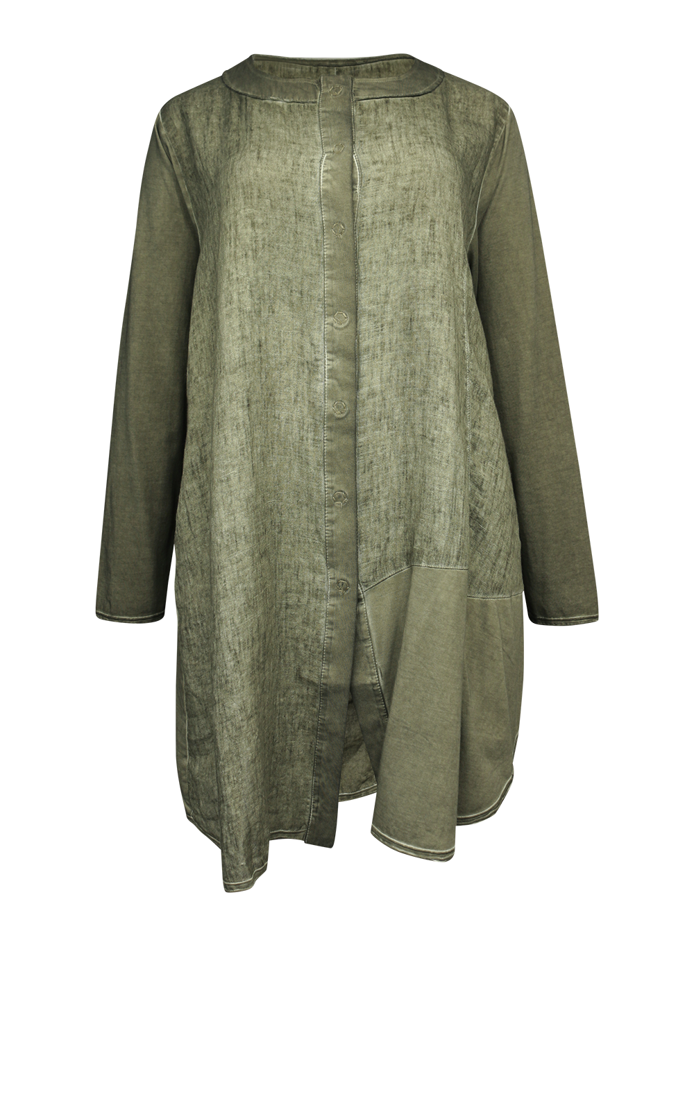 Dalaman Swing Shacket product photo.