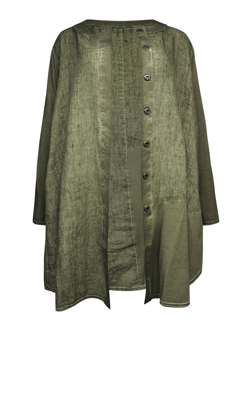 Dalaman Swing Shacket product photo.