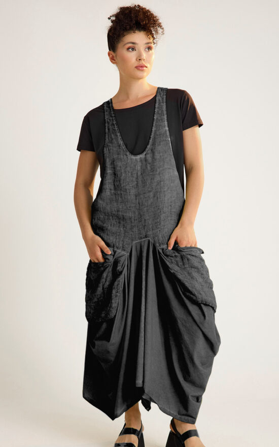 Bodrum Pocket Pinafore Linen product photo.