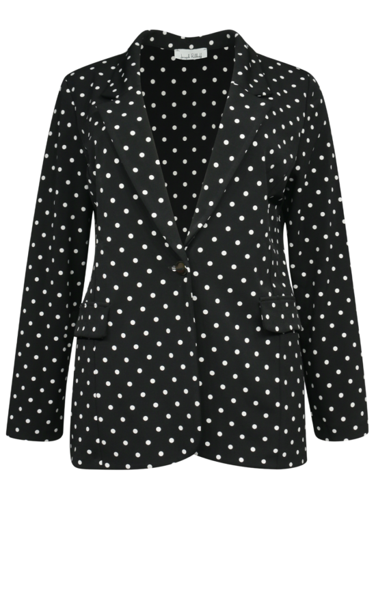 Silky Knit Dot Blazer  product photo.