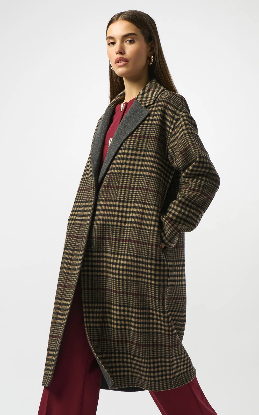 Checked Coat product photo.