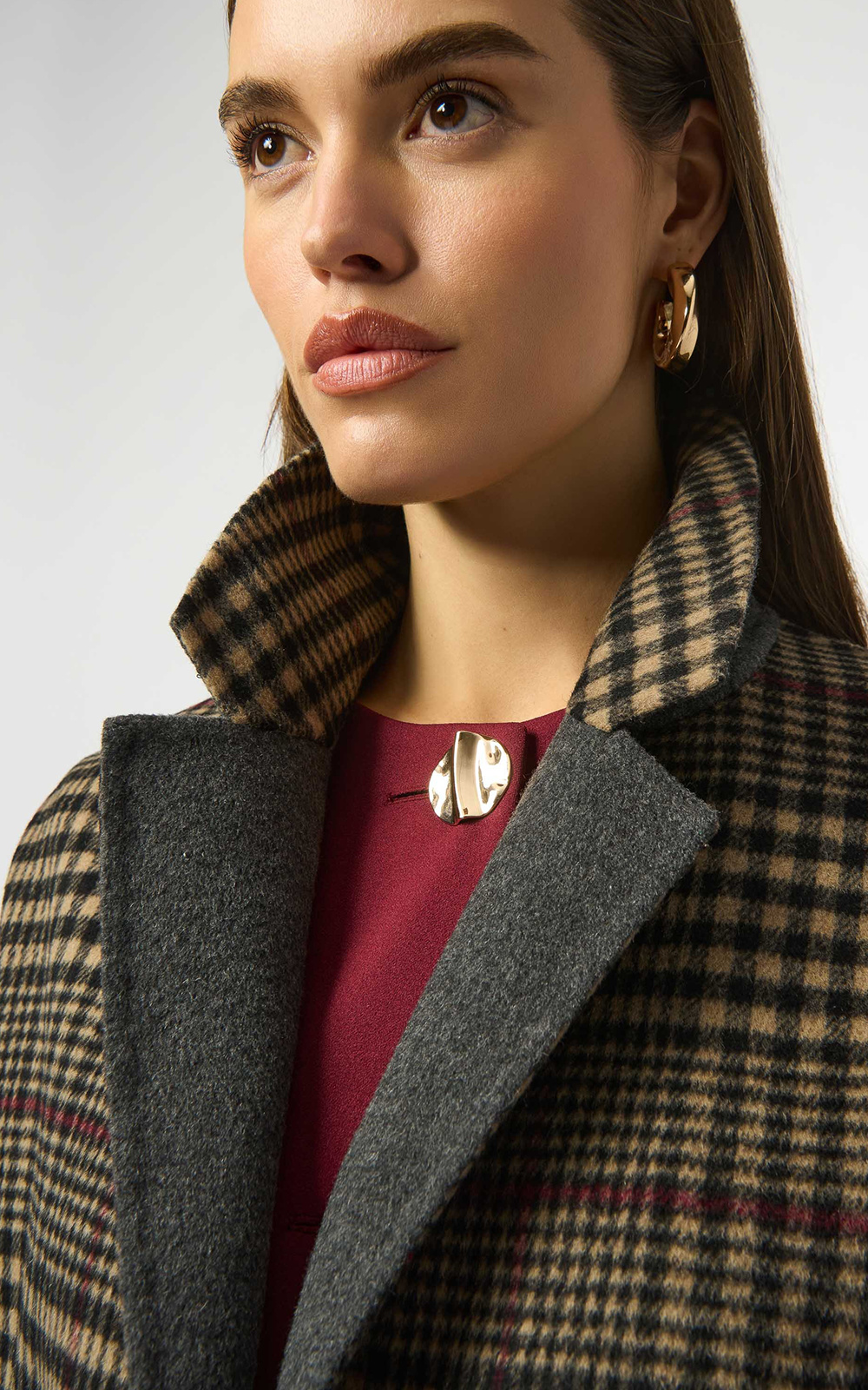 Checked Coat – Zebrano | Designer Clothing NZ
