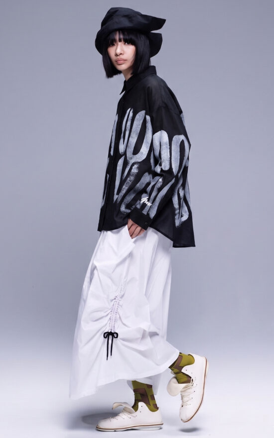 Lenticular Cropped Shirt product photo.
