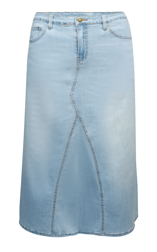 Denim Midi Skirt product photo.