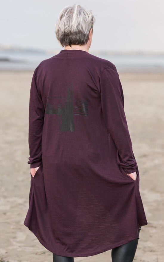 Big Back Cross Swing Coat product photo.