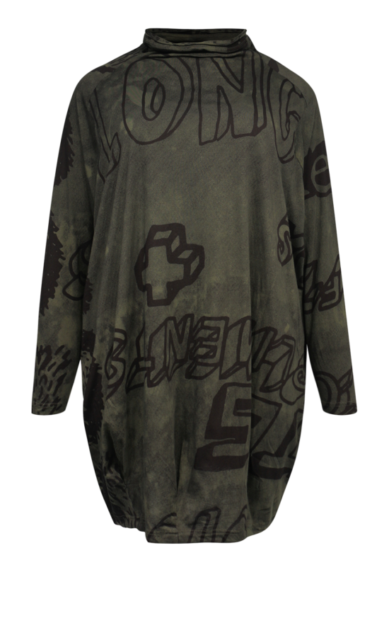 Fuzzy Funnel Dress product photo.