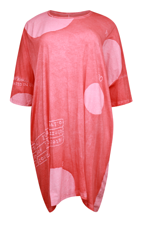 Print Dot Tunic In Cotton Knit product photo.