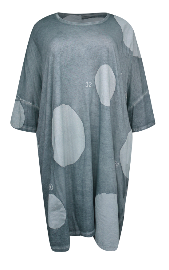 Print Dot Tunic In Cotton Knit product photo.