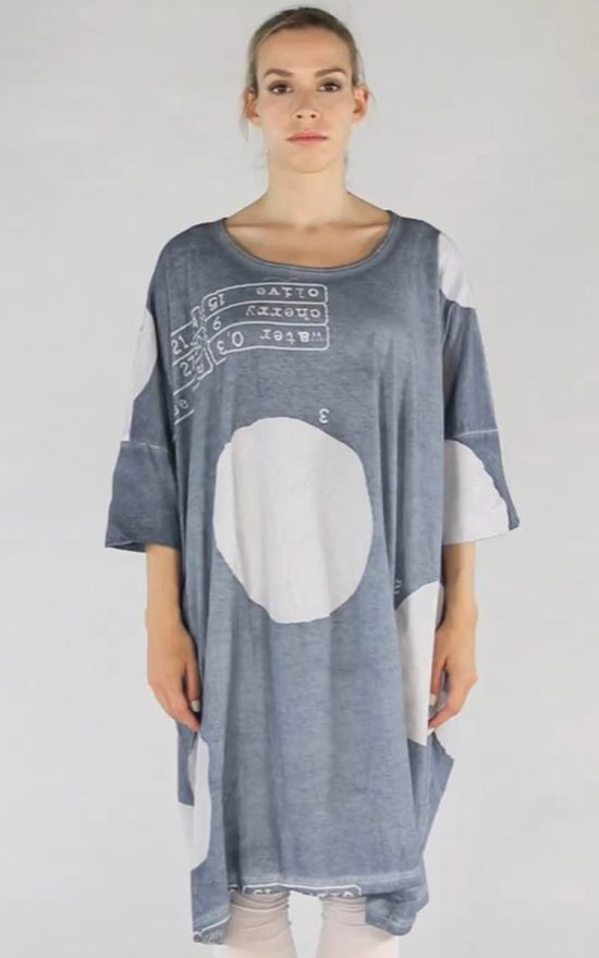 Print Dot Tunic In Cotton Knit product photo.