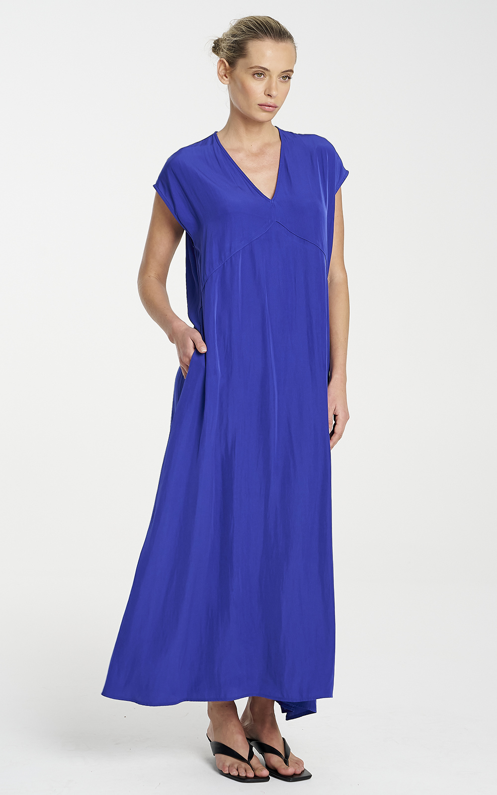 Maxi Slice Dress - Cerulean
