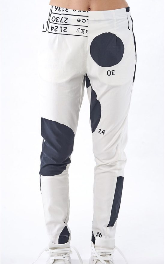 Dot Print Taper Pants product photo.