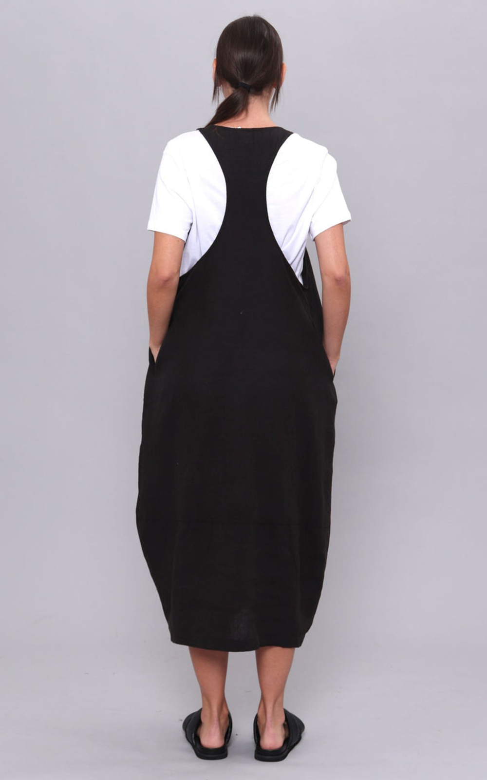 Hand Painted Linen Pinafore product photo.