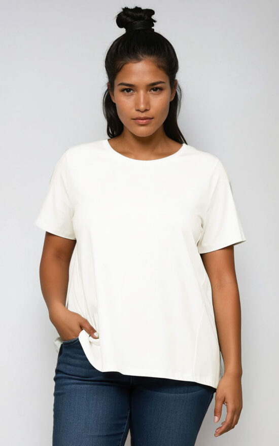 Pleat Back Tee product photo.