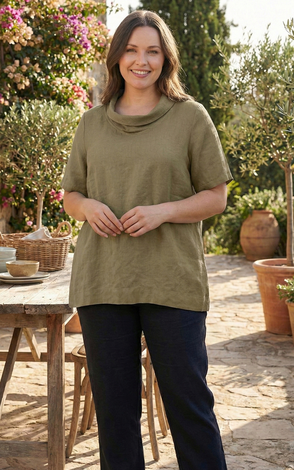 Roll Neck Top product photo.