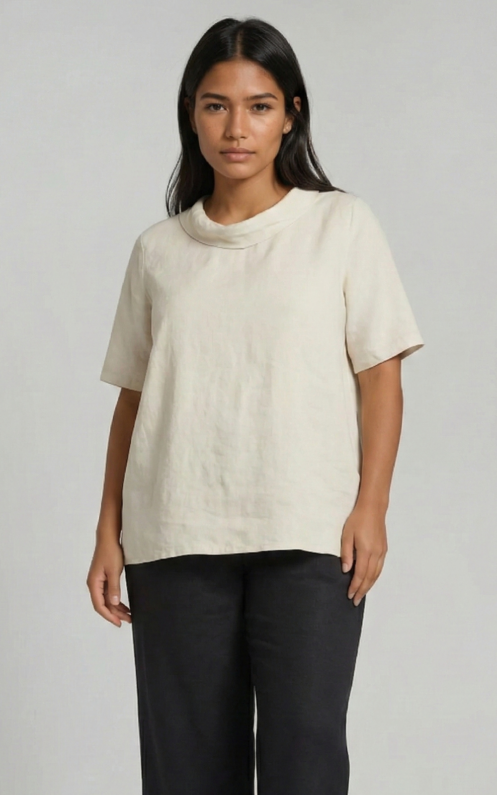 Roll Neck Top product photo.