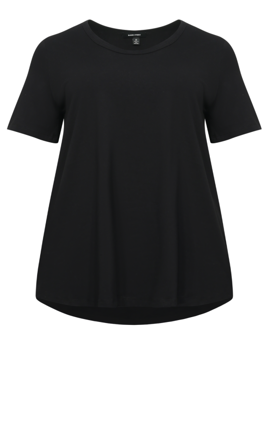 A-Line Soft V Tee product photo.