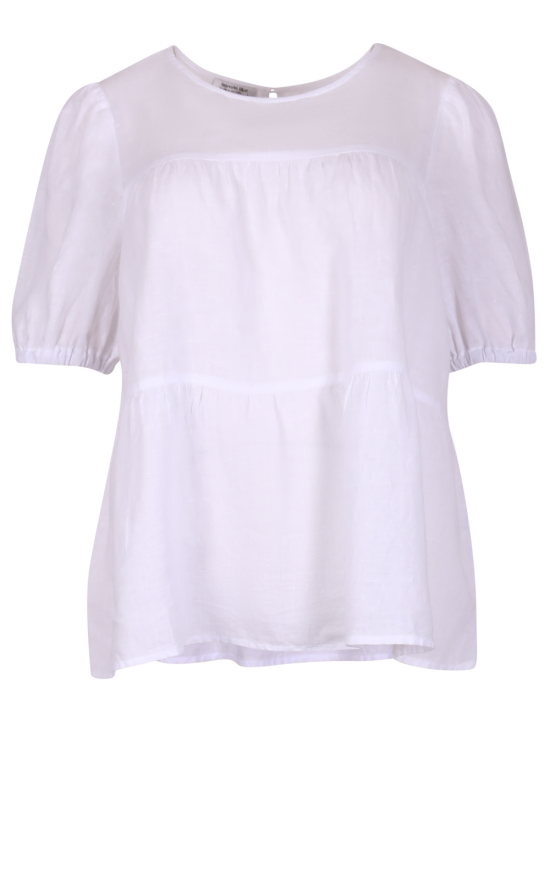 Tiered Linen Top product photo.