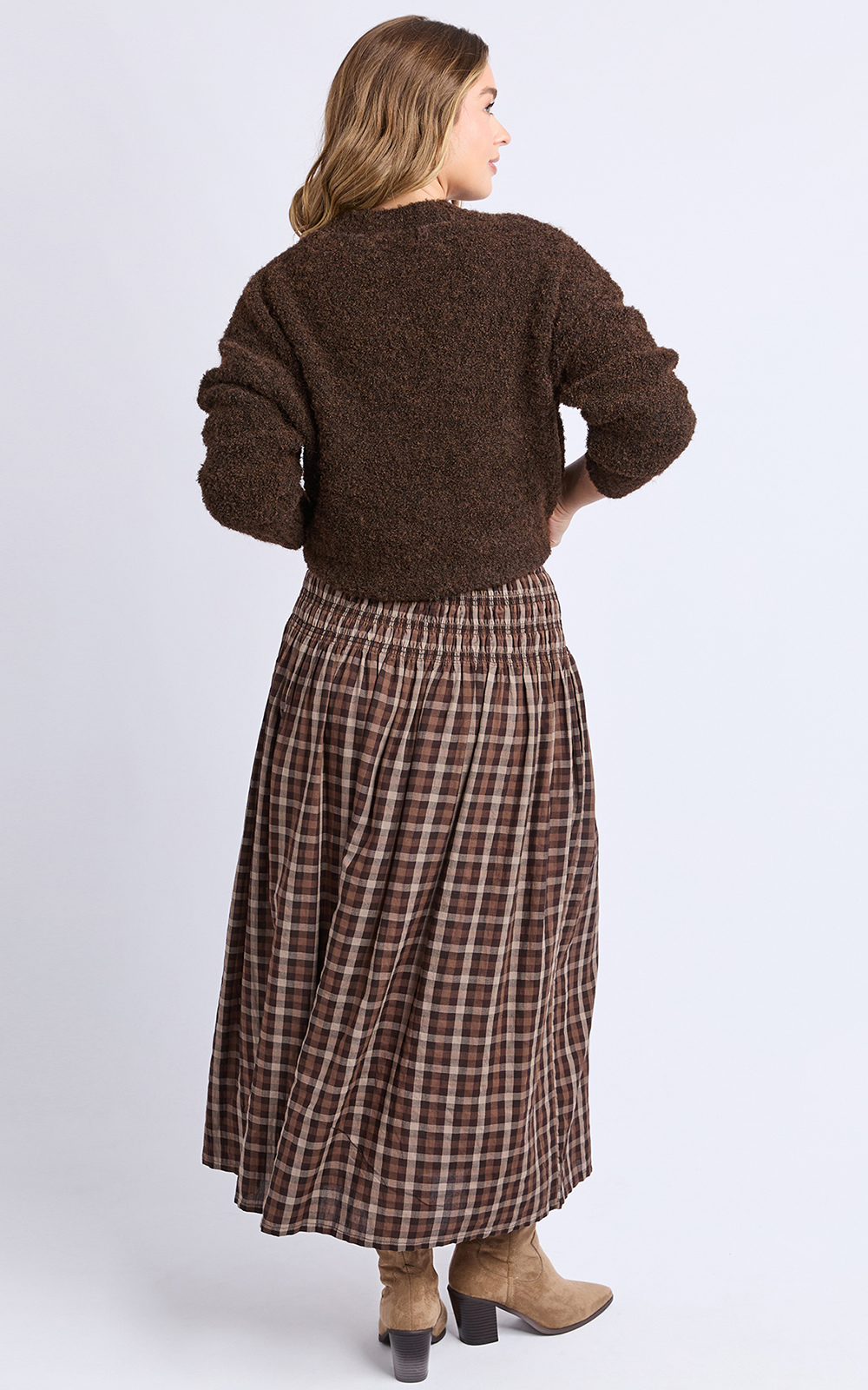 Coco Check Skirt – Zebrano | Designer Clothing NZ