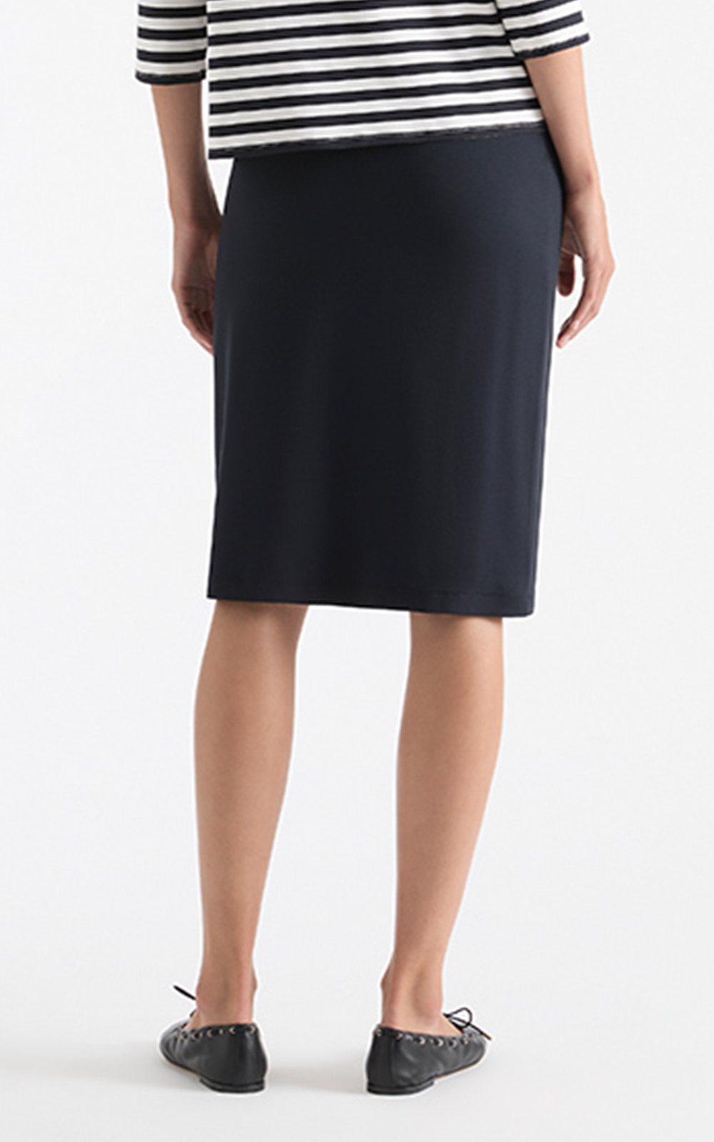DBL Waist Tight Calf Skirt main image 1