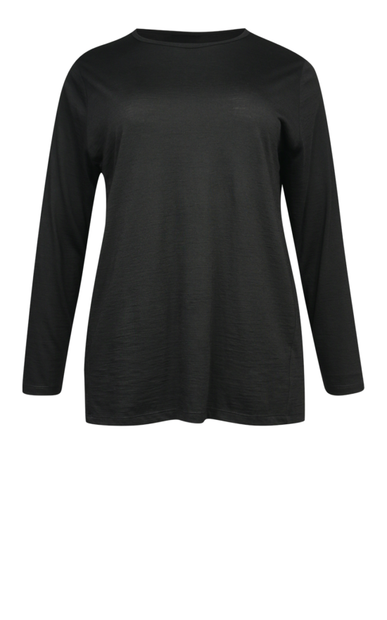 Merino Pleat Back Top product photo.
