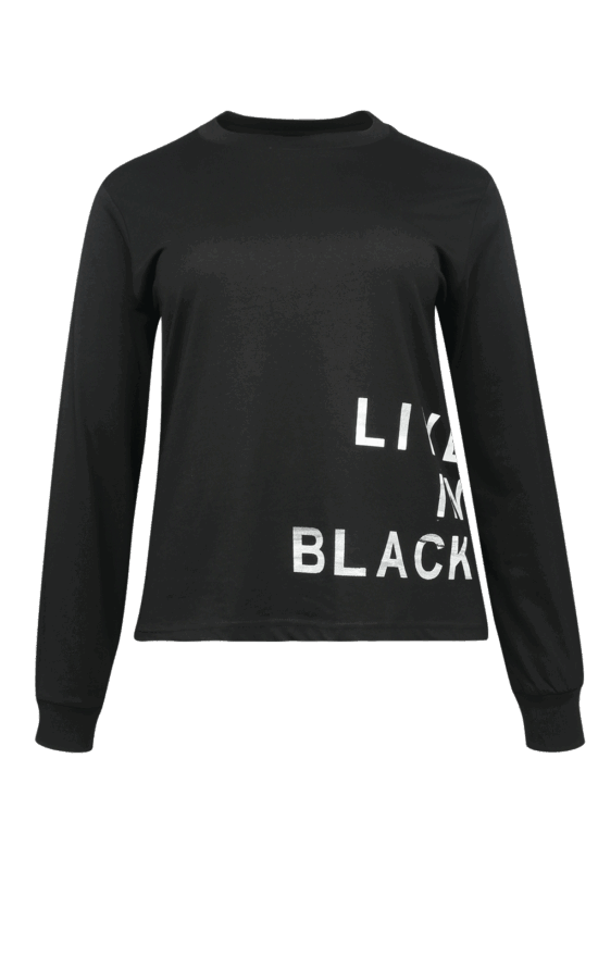 Live In Black Tee product photo.
