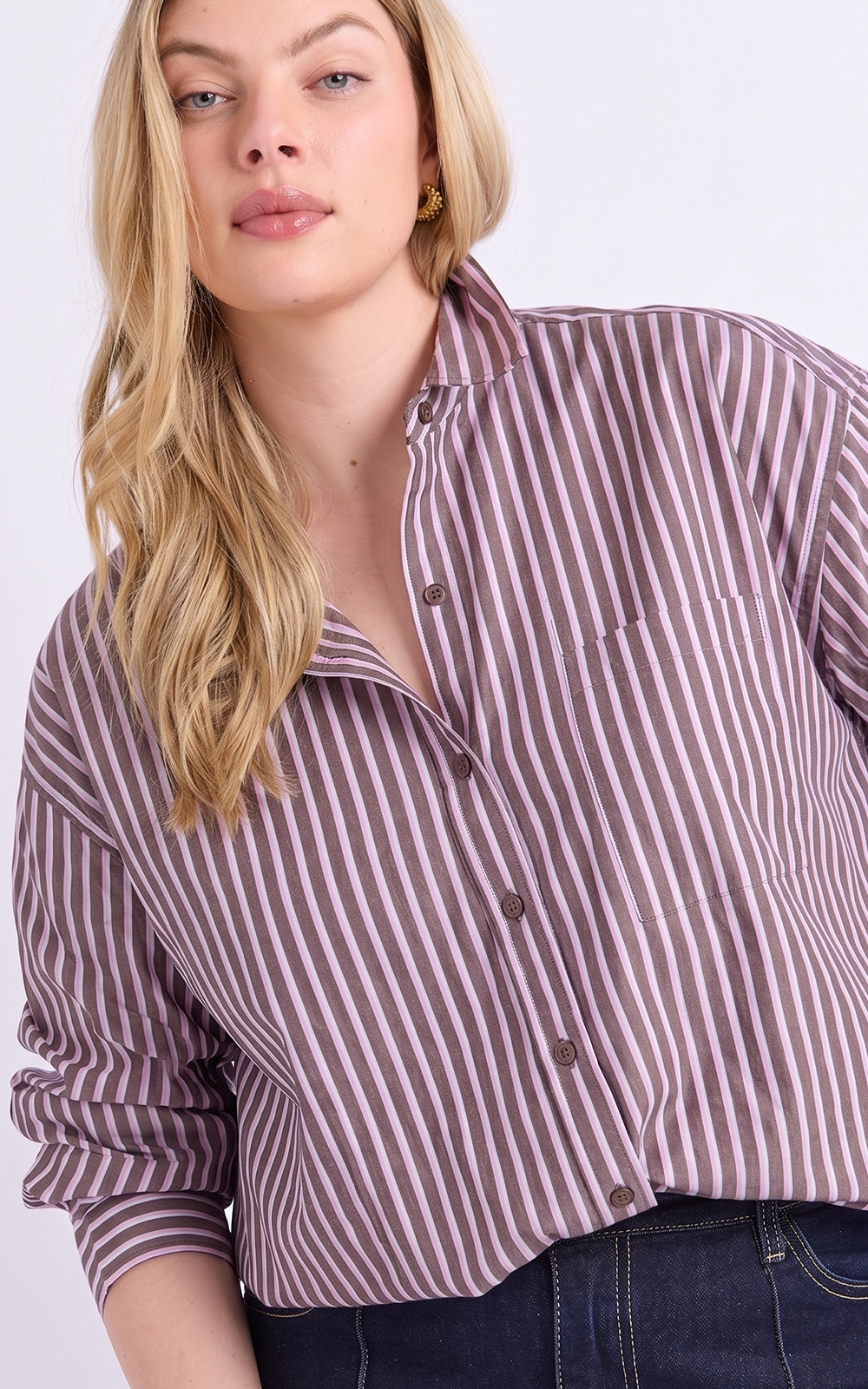 Frankie Striped Shirt product photo.