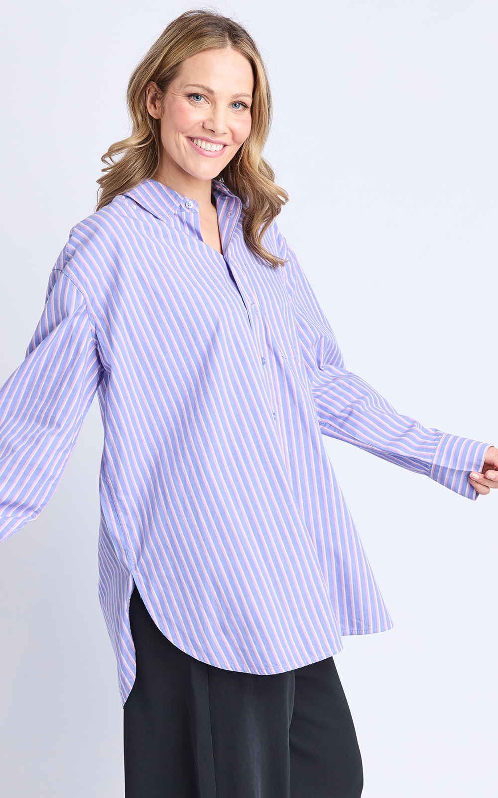 Frankie Striped Shirt product photo.