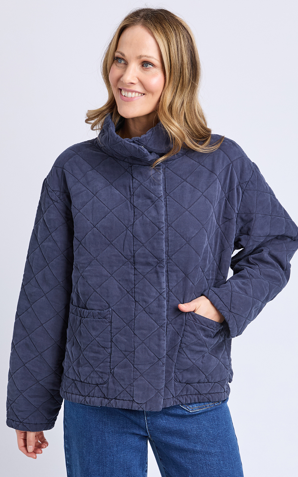 Aurora Quilted Jacket product photo.