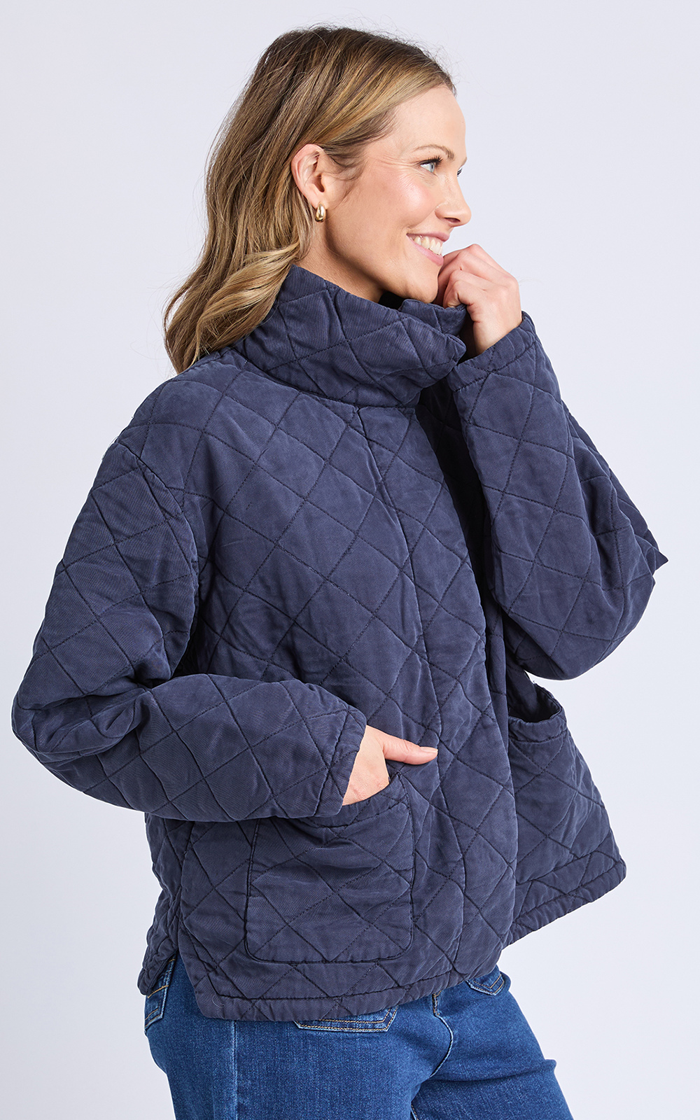 Aurora Quilted Jacket product photo.
