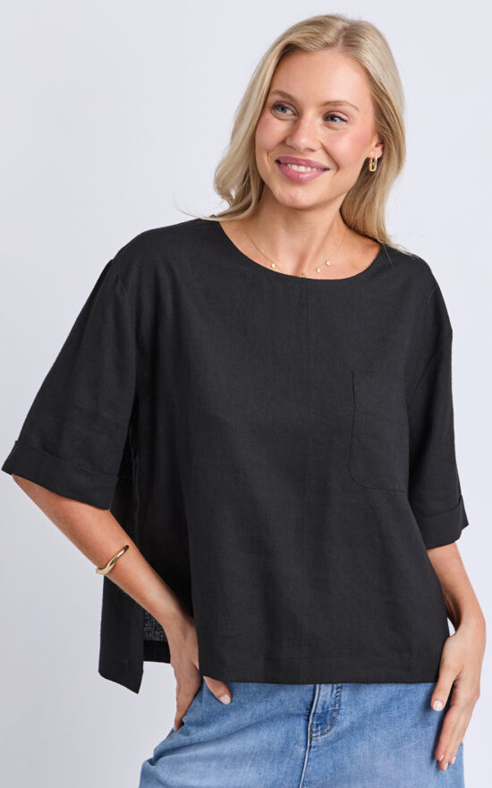 Tilly Woven Tee product photo.