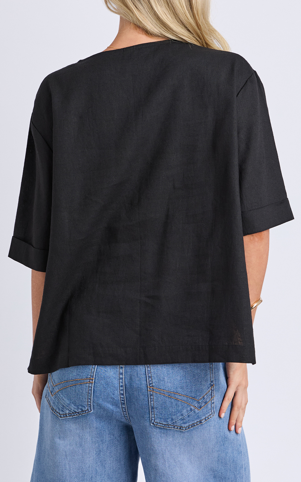 Tilly Woven Tee product photo.