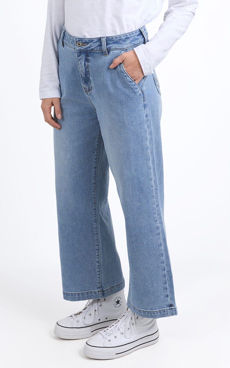 Izzy Wide Leg Jean - Vintage White