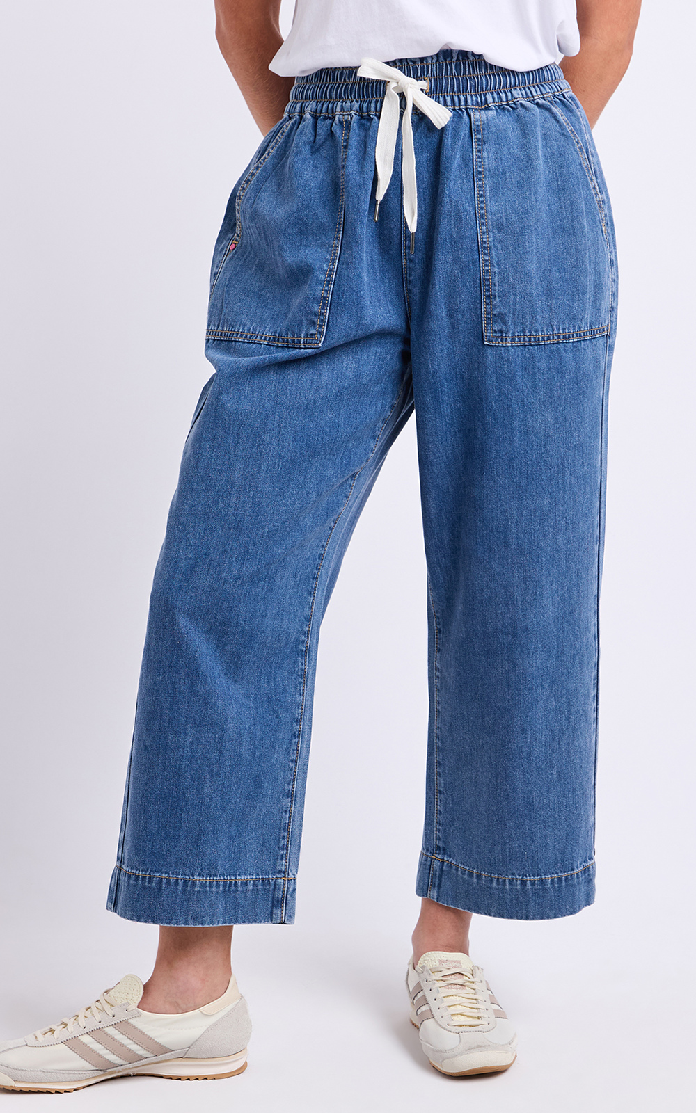 Greta Slim Leg Denim Pant product photo.