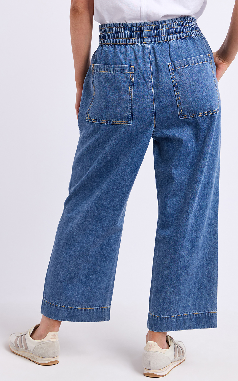 Greta Slim Leg Denim Pant product photo.