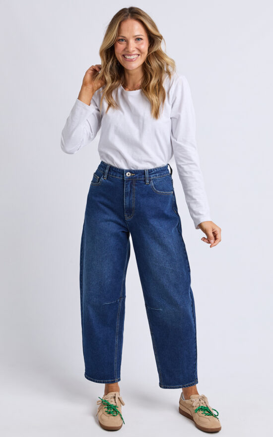 Bessie Barrel Leg Jean product photo.