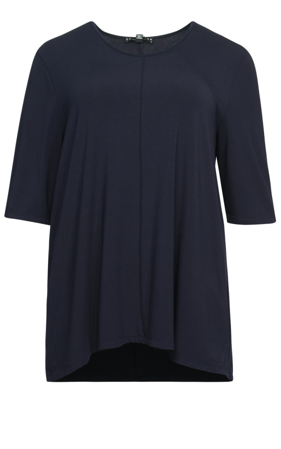PAULA RYAN Scoop Neck Swing Tee - Black EcoVero main image 1