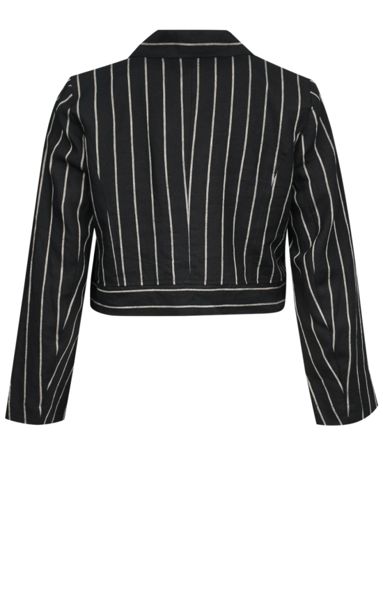 Pinstripe Cropped Jacket product photo.