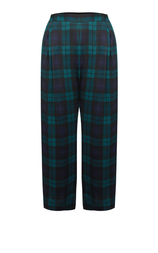 Highland Plaid Pleat Pant product photo.