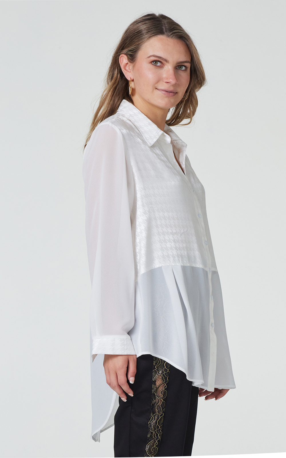 Houndstooth Shirt – Zebrano | Designer Clothing NZ