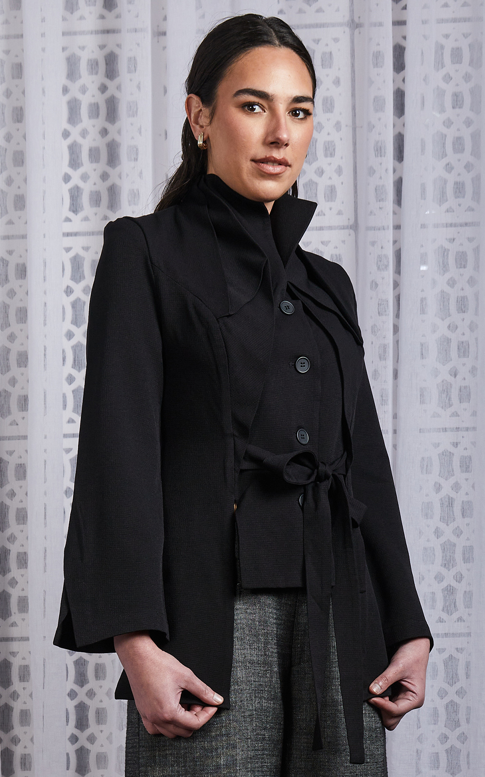 Dobby Origami Jacket – Zebrano | Designer Clothing NZ