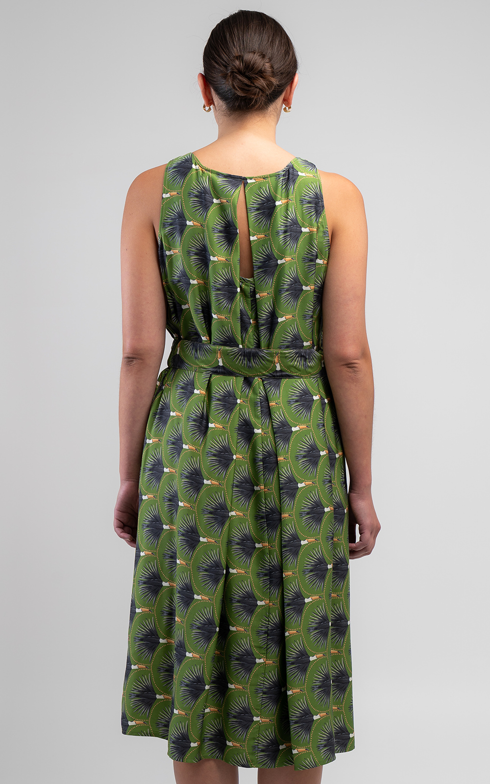 Toucan Pleated Dress product photo.