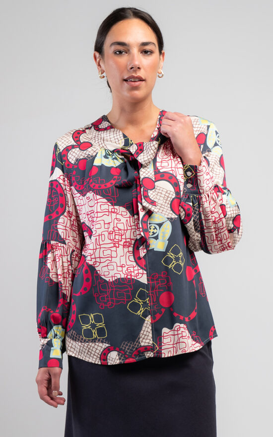 Marakesh Tie Blouse product photo.