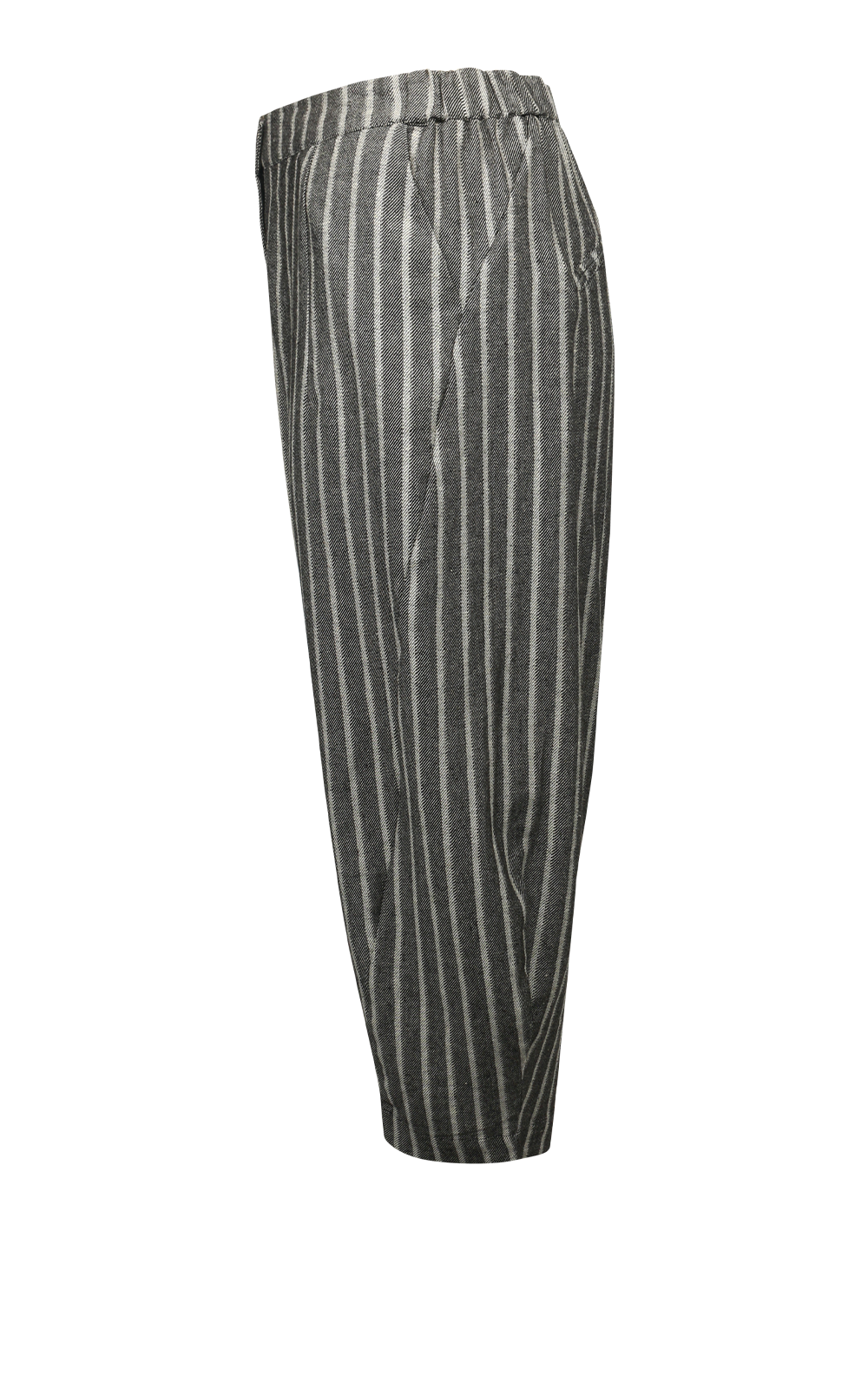 Denim Stripe Barrel Jean product photo.