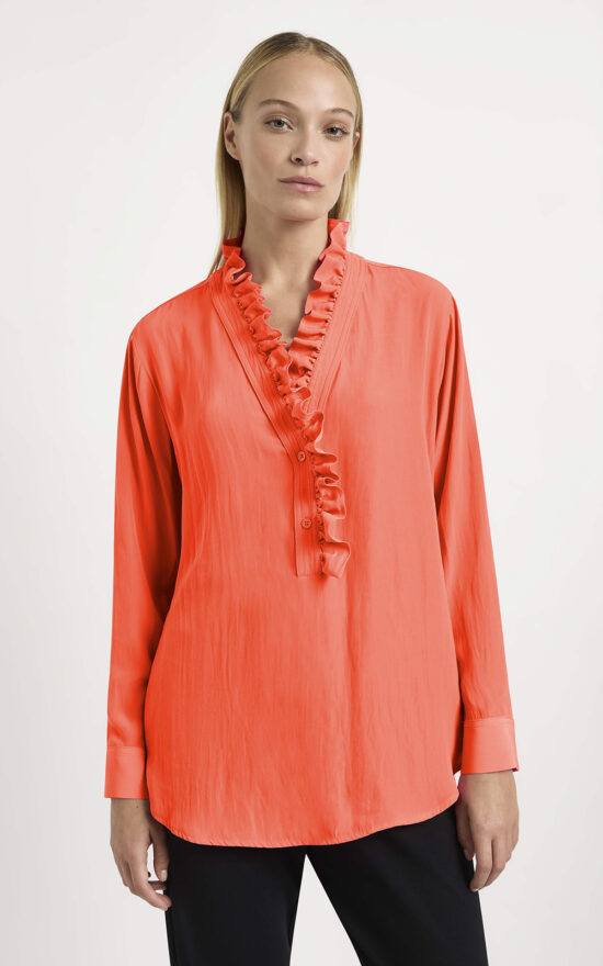 Frill Neck Blouse product photo.