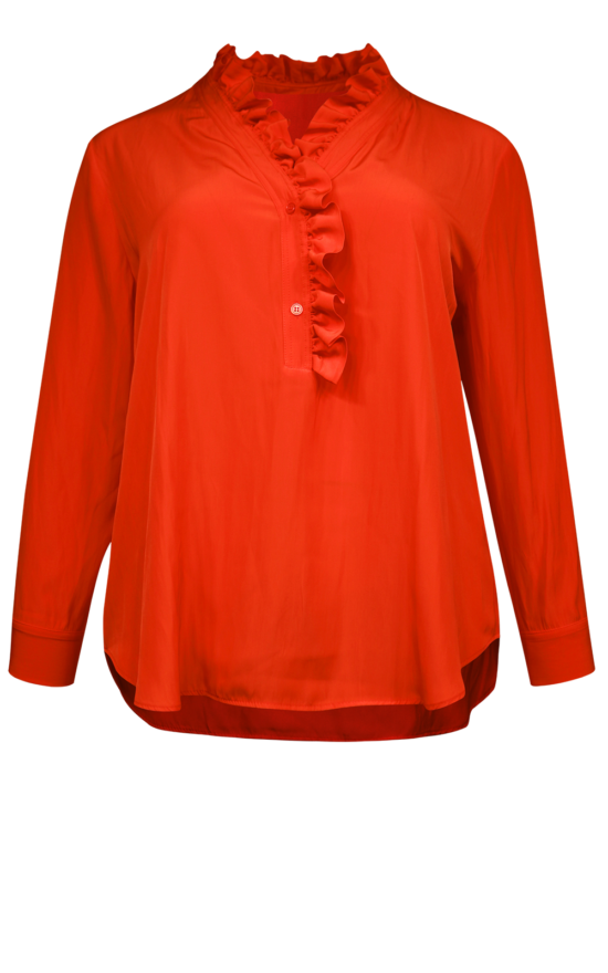 Frill Neck Blouse product photo.