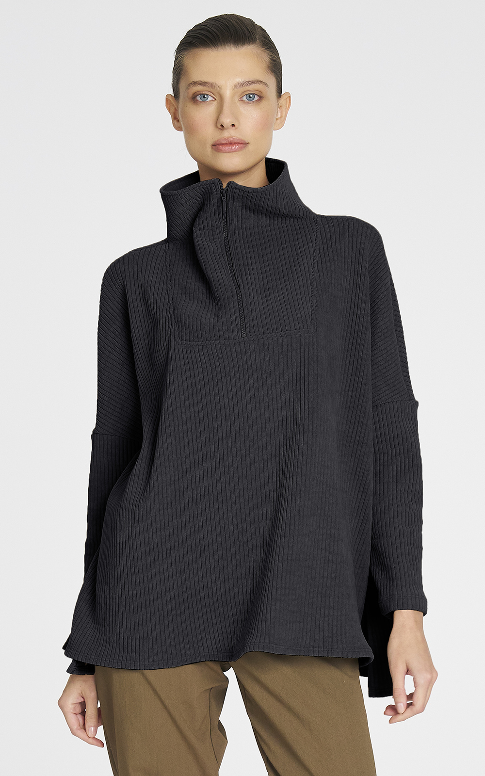Tube Zip Sweater product photo.